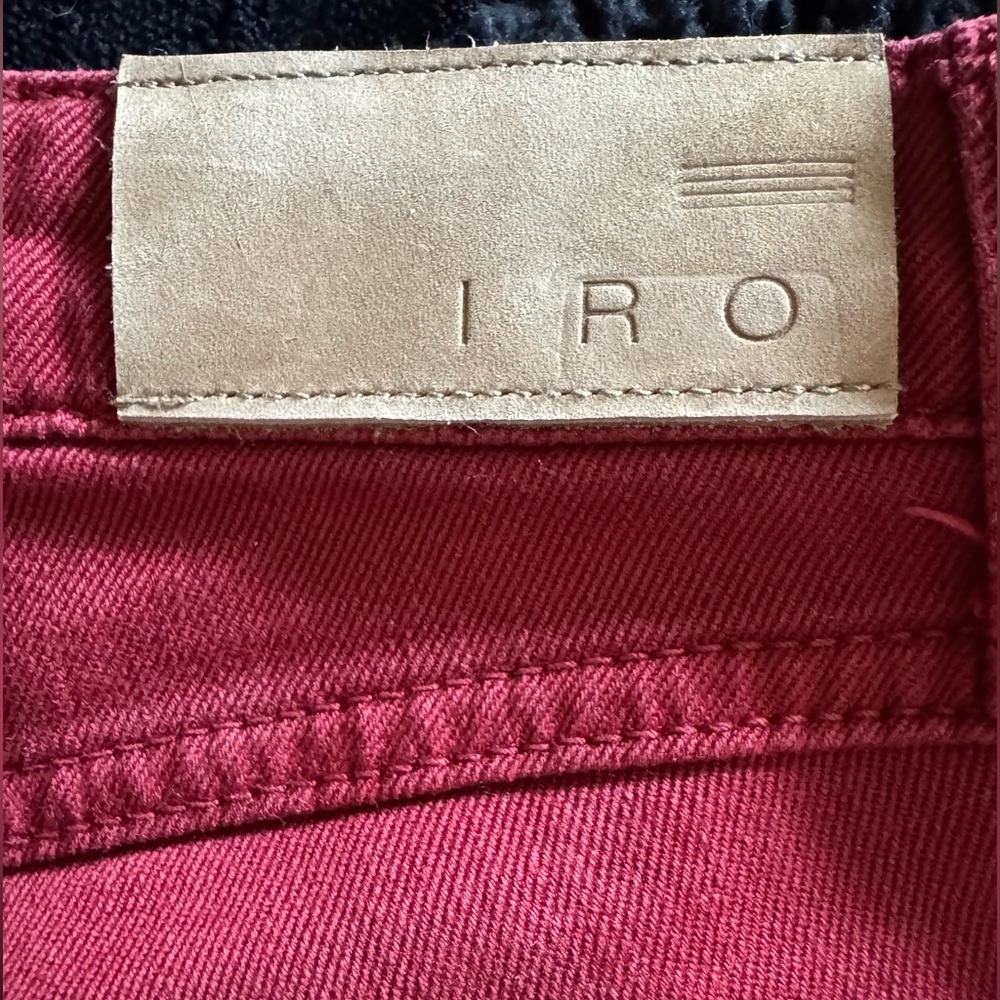 IRO 💯% Authentic Premium Denim Women's Rare color Red Hues Jeans - EUC - Size 27